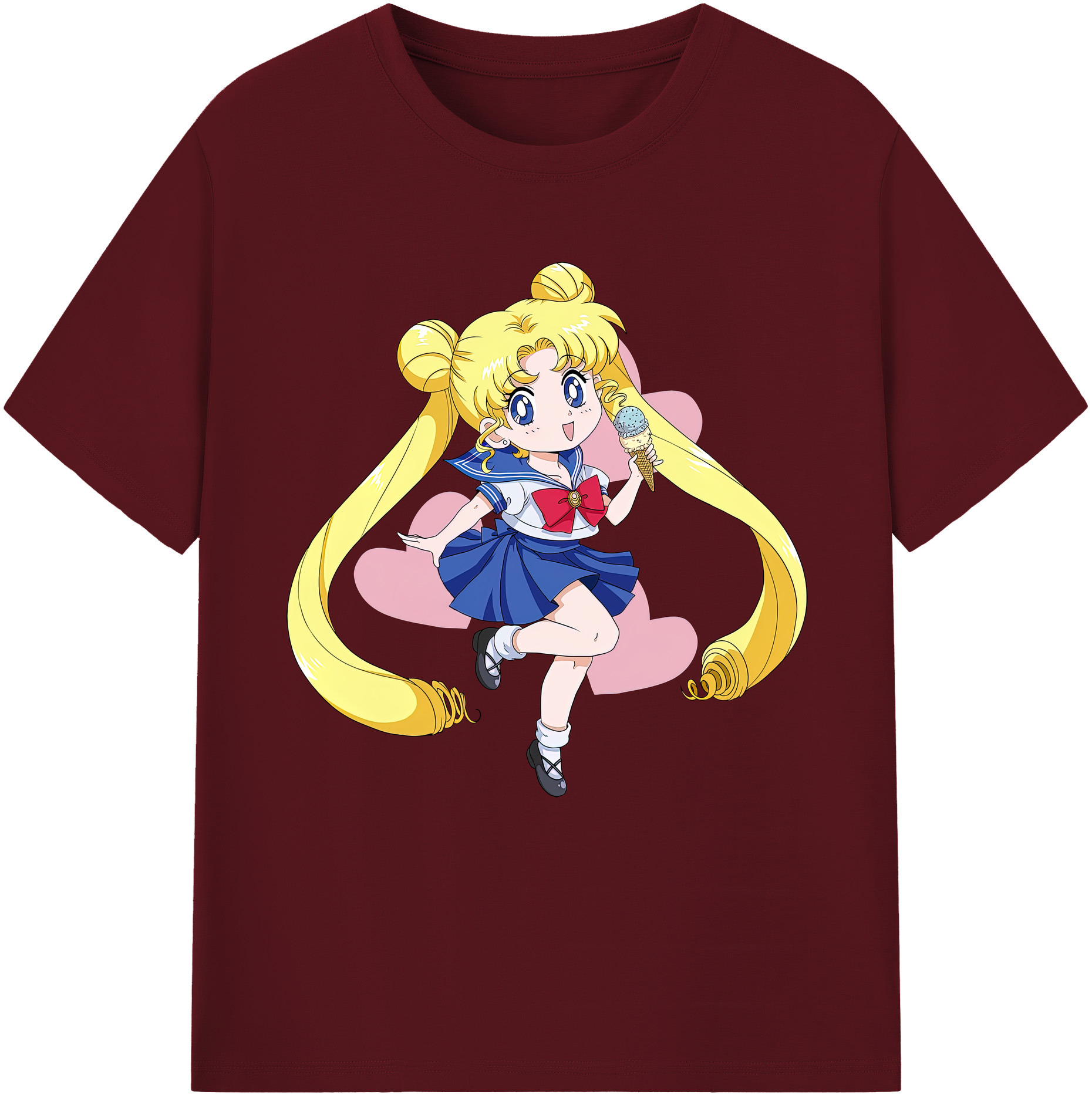 （画像用） 美少女戦士セーラームーン 愛野 美奈子 あいの みなこ Sailor Moon Aino Minako 綿100％半袖Tシャツ（フロントプリント）